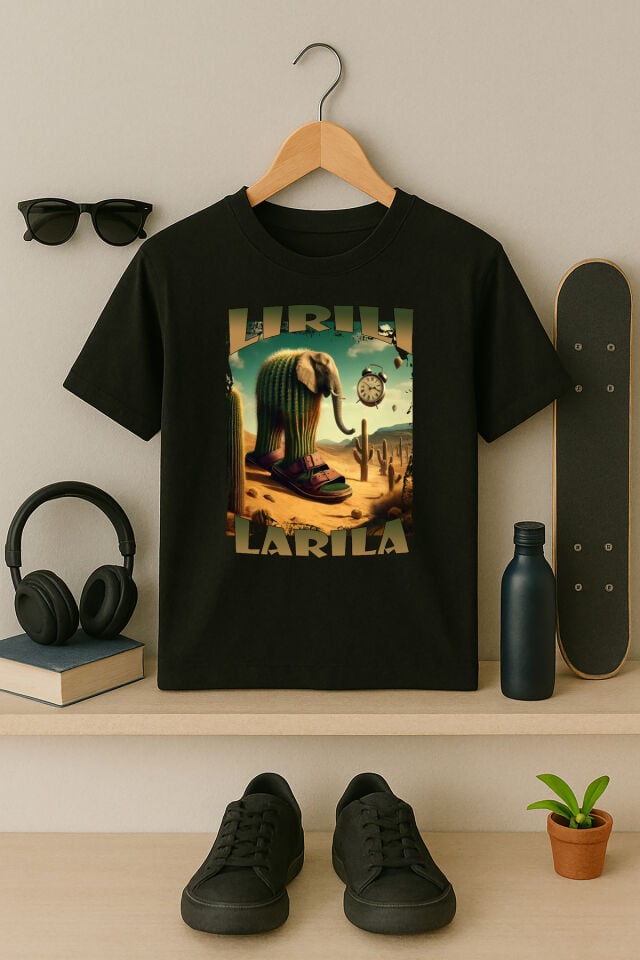 lirili larila italyan brainrot tasarım baskılı çocuk tshirt