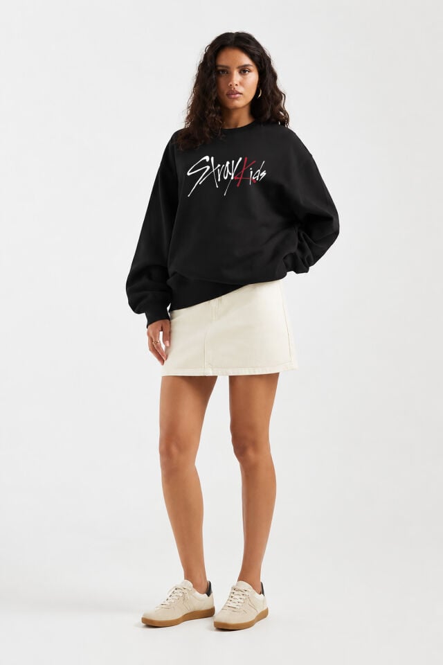 Stray Kids Tasarım Baskılı Unisex Oversize Sweatshirt (S-M / M-L Beden)