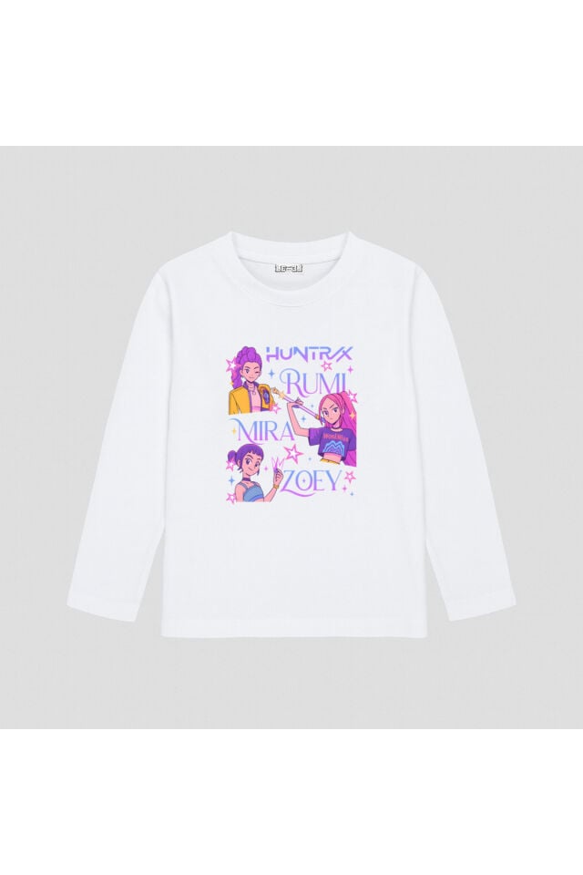 Huntrix Rumi Mira Zoey (Lbl330 B) Baskılı Uzunkollu Tişört (4-13 Yaş)