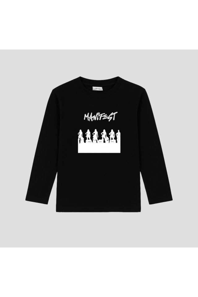 Manifest Müzik Grubu (Lbl540 S) Baskılı Uzunkollu Tişört (4-13 Yaş)