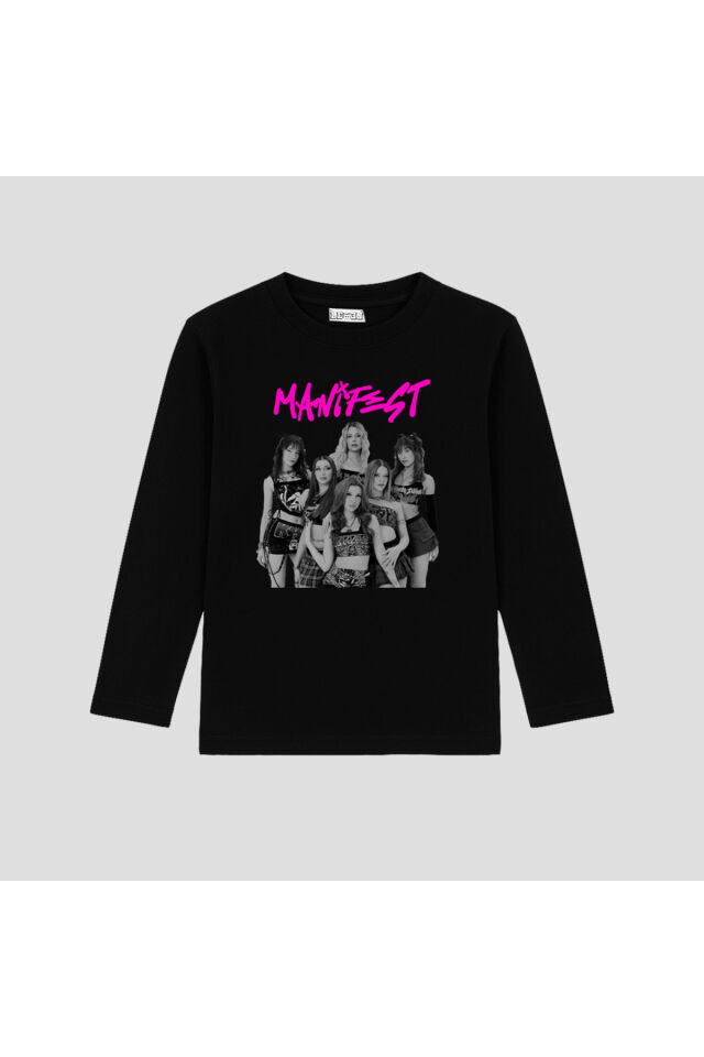 Manifest Müzik Grubu (Lbl580 S) Baskılı Uzunkollu Tişört (4-13 Yaş)